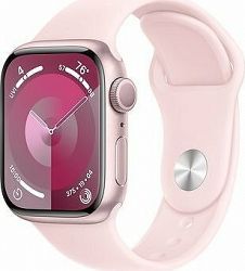 Apple Watch Series 9 41 mm Ružový hliník so svetlo ružovým športovým remienkom – M/L