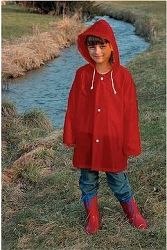 DOPPLER detská pláštenka s kapucňou, veľkosť 104, červená