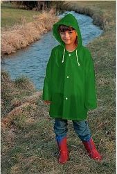 DOPPLER detská pláštenka s kapucňou, veľkosť 140, zelená