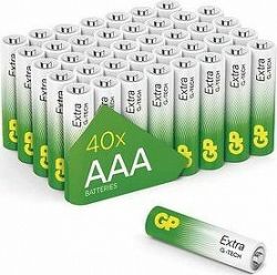 GP Alkalická batéria GP Extra AAA (LR03), 40 ks