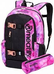 Meatfly Basejumper 6 Backpack, Universe Pink, Black