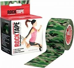 RockTape dizajnová kineziologická páska, maskovaná zelená