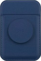 UNIQ Flixa magnetická peňaženka a stojanček s úchytom, Navy blue