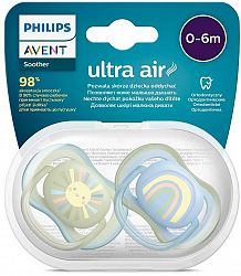 Avent Philips šidítko Ultra air Obrázek duha 2ks zelená