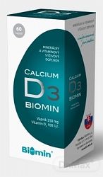 Biomin Calcium s vitamínom D 60 kapsúl