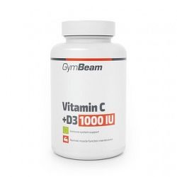 Gymbeam vitamin c + d3 1000 iu 90tbl