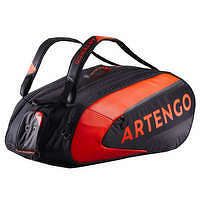 ARTENGO Tenisová taška 960 L 12R čierno-oranžová ČERVENÁ