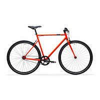 ELOPS Mestský bicykel Elops 500 Single Speed oranžový ČERVENÁ M