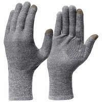 FORCLAZ Bezšvové spodné rukavice na horskú turistiku Trek 500 sivé ŠEDÁ XS/S