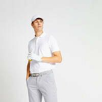 INESIS Pánska golfová polokošeľa s krátkym rukávom biela BIELA L