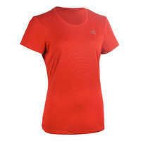 KALENJI Dámske tričko na atletiku prispôsobiteľné červené ČERVENÁ 36