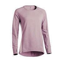 KIMJALY Dámske tričko na jogu s dlhým rukávom z biobavlny fialové FIALOVÁ 3XL