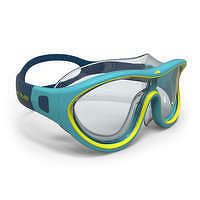 NABAIJI Plavecké okuliare Swimdow veľkosť S číre sklá modro-žlté TYRKYSOVÁ S