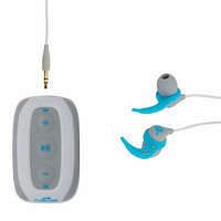 NABAIJI Plavecký MP3 prehrávač so slúchadlami SwimMusic 100 V3 bielo-modrý BIELA