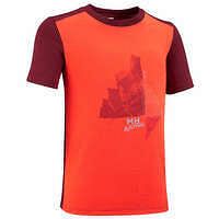 QUECHUA Detské turistické tričko MH100 od 7 do 15 rokov oranžové ORANŽOVÁ 141-150cm10-11R