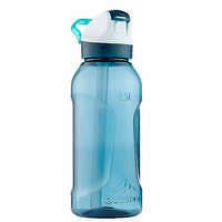 QUECHUA Turistická fľaša 900 s rýchlouzáverom 0,5 litra z tritánu petrolejovo modrá TYRKYSOVÁ