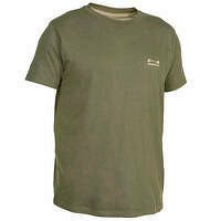 SOLOGNAC Poľovnícke tričko 100 s krátkym rukávom zelené KHAKI XL