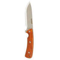 SOLOGNAC Poľovnícky nôž s pevnou čepeľou Sika 130 drevený hnedý