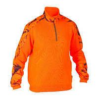 SOLOGNAC Poľovnícky sveter Renfort 500 oranžový reflexný ORANŽOVÁ 3XL