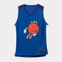 TARMAK Detské basketbalové tielko/tričko bez rukávov T500 bielo-modré 151-160cm12-13R