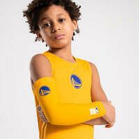 TARMAK Detské spodné tričko na basketbal - slim strih - NBA GOLDEN STATE WARRIORS žlté ŽLTÁ 113-122cm 5-6R