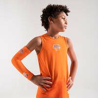 TARMAK Detské spodné tričko na basketbal - slim strih - UT500 NBA NEW YORK KNICKS oranž ORANŽOVÁ 131-140cm 8-9R